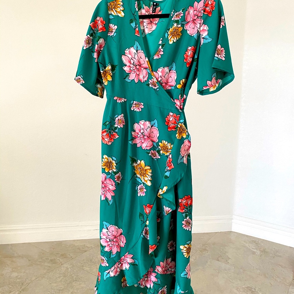 Wrap Dress with Flowers